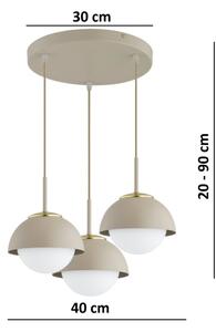 Brilagi - Lampadario su cavo COSMO 3xE27/60W/230V beige/oro