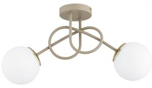 Brilagi - Lampadario a plafone MILO ECRU 2xE27/60W/230V beige/oro