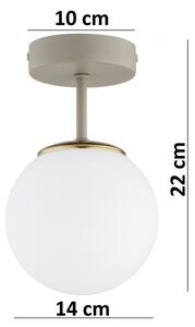 Brilagi - Lampadario a montaggio superficiale MILO ECRU 1xE27/60W/230V beige/oro