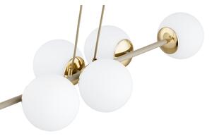 Brilagi - Lampadario sospeso con cavo MILO ECRU 6xE27/60W/230V beige/oro