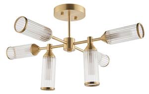Endon 92213 - Lampadario su asta TOUR 6xG9/3W/230V ottone