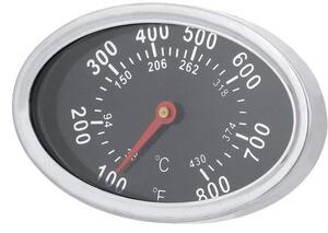 Termometro per barbecue a gas con sensore di temperatura, adatto sia per barbecue a carbone che a gas, con indicazione in gradi Celsius e Fahrenheit, ideale per carne e pesce