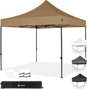 VONROC padiglione 3x3m impermeabile stabile - tenda da festa EasyUp System [montaggio in 3 minuti] padiglione pieghevole pop-up modulare espandibile come tenda da festival, padiglione da giardino