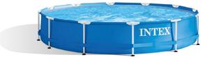 Piscina autoportante con struttura in metallo, dimensioni 366 cm x 76 cm, colore blu