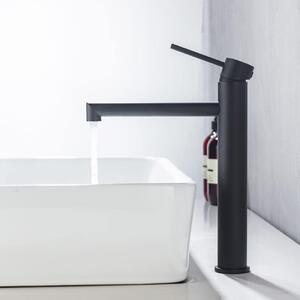 Miscelatore monocomando per bagno, nero
