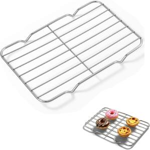 Griglia di raffreddamento in acciaio inossidabile - Rettangolare - 21,5 x 13,5 cm - Griglia per raffreddare - Griglia per torte - Griglia per barbecue - Griglia per arrosti