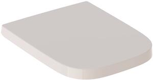 Siège de WC Geberit Renova Nr.1 Plan 500691011, design carré, abaissement automatique, fixation par le haut, charnières en laiton chromé, 500.691.01.1, 500.691.01.1