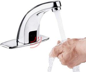 Rubinetto a risparmio idrico con sistema automatico senza contatto per il controllo del flusso d'acqua - Miscelatore con doppio regolatore per acqua calda e fredda - Doccetta - Prodotto sostenibile - Risparmio idrico