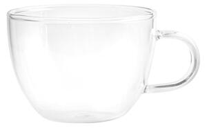 Set 6 tazze caffè senza piatto Fusion in vetro borosilicato trasparente cl 10
