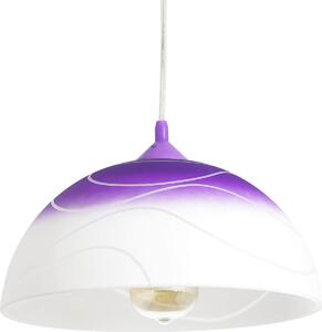 Lampada a sospensione bianco viola Ø 30 cm E27 cucina tavolo da pranzo vetro luce a sospensione