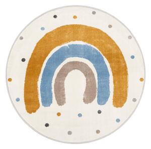 Tappeto per bambini giallo ocra e avorio ø100 cm Joyful Gold – FD