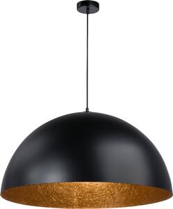 Lampada a sospensione decorativa nero-rame a cupola rotonda 35 cm per soggiorno sopra il tavolo Sfera 1xE27 15W Sigma Lighting