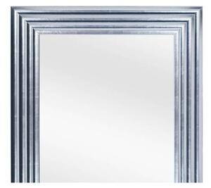 MOBILI2G - Specchiera foglia argento brillante rettangolare- Misure: l.90 x h.180 x p.5