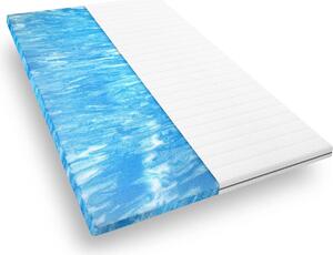 Topper in gel - 80 x 190 cm - topper per materasso ergonomico con rivestimento in microfibra - 5 cm -