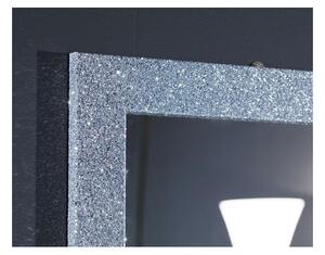 MOBILI2G - Specchiera glitter argento rettangolare- Misure: l.75 x h.95 x p.3
