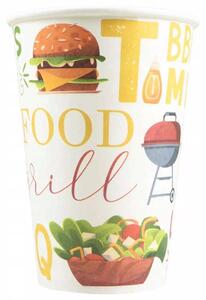 Bicchieri di carta "BBQ Time - BBQ", Arpex, 200 ml, 8 pz