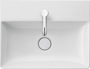 Duravit DuraSquare lavabo Compact, 50x40cm, 1 trou pour robinet, sans trop-plein, dessous émaillé et poncé, 2356500071, 2356500071