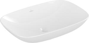 Vasque à poser Villeroy & Boch Loop & Friends, rectangulaire, 620x420x120mm, sans trop-plein, sans trou pour robinetterie, 4A5001R1, 4A5001R1