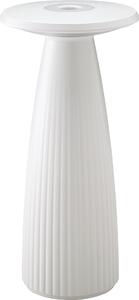 SIGOR Lampada da tavolo ricaricabile a LED + vaso "Nuflair" 2,2W 820 (bianco caldo) + 827 (tono caldo-extra) bianco neve dimmerabile