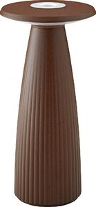Sigor Lampada da tavolo ricaricabile a LED Nuflair marrone ruggine IP54 dimmerabile
