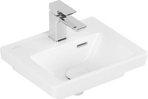 Villeroy & Boch Subway 3.0 lave-mains, 1 trou pour robinet, avec trop-plein, non poncé, 370x305mm, 437037RW, 437037RW