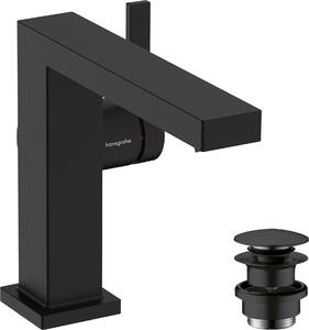 Hansgrohe Tecturis E Fine Mitigeur monocommandé pour lavabo 110, saillie 155mm, garniture de vidage Push-Open, CoolStart, EcoSmart+, 73020670, 73020670