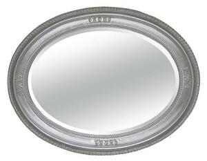 MOBILI2G - Specchiera foglia argento ovale- Misure: l.66 x h.86 x p.5