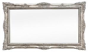 MOBILI2G - Specchiera foglia argento anticata rettangolare - Misure: l.116 x h.86 x p.5