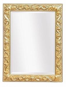 MOBILI2G - Specchiera in foglia oro brillante rettangolare- Misure: l.64 x h.84 x p.4