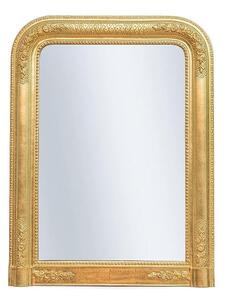 MOBILI2G - Specchiera in foglia oro rettangolare-sagomata- Misure: l.67 x h.87 x p.5
