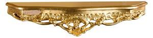 MOBILI2G - CONSOLLE BAROCCA SOSPESA IN FOGLIA ORO MISURA : L.69 x H. 14 x P. 7
