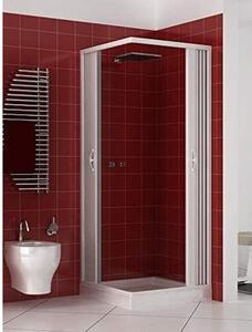 Box doccia pannelli con apertura a soffietto h185 cm in pvc bianco regolabile in larghezza - 70-80 x 80-90