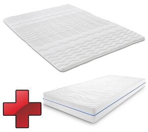 Materasso ergonomico 90x200 cm 7 zone Supportho Premium, altezza 18 cm, grado di rigidità H2/H3 + coprimaterasso / imbottitura per materasso 90 x 200 cm