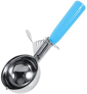 Cucchiaio per gelato in acciaio inossidabile - Manico antiscivolo - Multifunzionale - Leggero - Pistone integrato - Design compatto