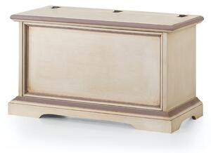 MOBILI 2G - CASSAPANCA IN LEGNO AVORIO E ROSA L.100 x P.43 H.57