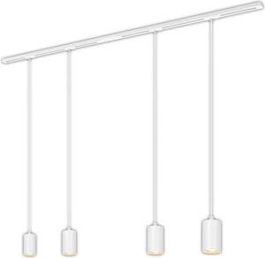 Sistema a binario Briloner Rail, set completo, 4x pendenti GU10, alimentazione, bianco, 1,5 m