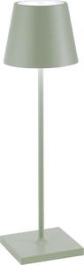 Zafferano Lampada a led da tavolo Poldina Pro Verde Salvia ricaricabile e dimmerabile con batteria fino a 12 ore. Da uso esterno IP65