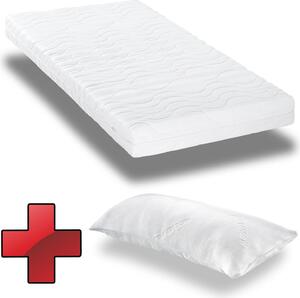 Materasso CloudComfort Premium in schiuma fredda 90 x 200 cm, altezza 15 cm, livello di rigidità H2/H3 + cuscino comfort viscoelastico CloudComfort 40 x 80 cm