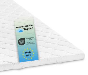 Topper ergonomico in schiuma comfort, 100 x 200 cm, per tutti i materassi, Bodyprotect