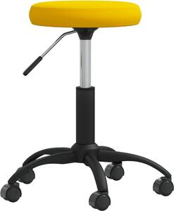 VidaXL Sedia da ufficio girevole in velluto giallo senape