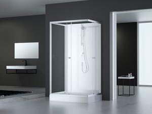 Doccia completa MARWELL Doccia completa White Dream 80 x 110 x 200 cm - set completo incl. piatto doccia e rubinetto - installazione reversibile