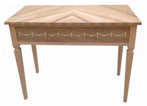 MOBILI 2G - CONSOLLE INTARSIATA IN LEGNO 1 CASSETTO GREZZO L.103 P.44 H.80