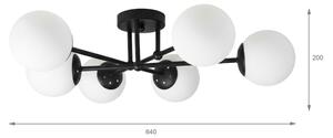 Brilagi - Lampadario da soffitto MALIVA 6xE14/15W/230V nero/bianco