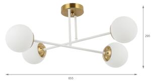 Brilagi - Plafoniera da soffitto MALIVA 4xE14/15W/230V oro/bianco