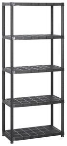 Unico Design Scaffale a 5 Ripiani Nero 213x38x170 cm in Plastica 71x38x170  cm Magnifico it - Nero90021