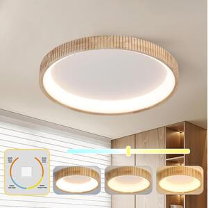 Brilagi - Plafoniera LED FALCON WOOD MODERN LED/60W/230V diametro 80 cm in legno