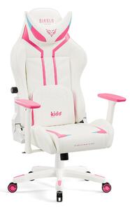 Sedia da gaming per bambini Kido by Diablo X-Ray 2.0: bianco e rosa