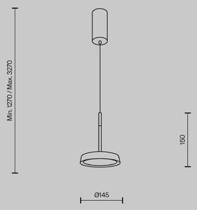 Maytoni Lampada LED a sospensione El, Ø 15,3 cm, arancione, alluminio