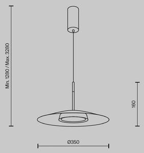 Maytoni Lampada LED a sospensione El, Ø 35 cm, nero, alluminio