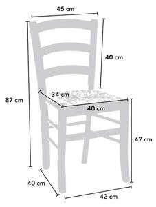 MOBILI 2G - Set tavolo legno 80x80 allungabile + 4 sedie legno Shabby Rosso